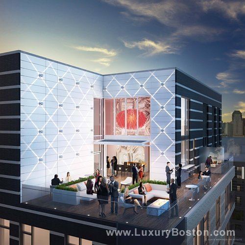 Luxury Boston Ink Block Sepia Condos and Apartments Boston Condos